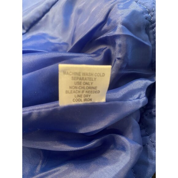 NWT ($79) For Cynthia Womens SZ PS Solid Blue Quilted Fleece Full Zip Vest - Picture 8 of 8